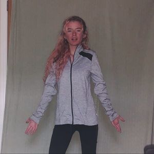 Gray workout jacket